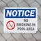 Signmission No Smoking In Pool Area OSHA Notice Sign, Plastic, 10in W x 7in L, 2PK OS-2PACK-NS-P-710-L-16184 - alternate 6